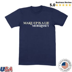 Morrissey Merch Store Make-Up Is A Lie Navy T-Shirt