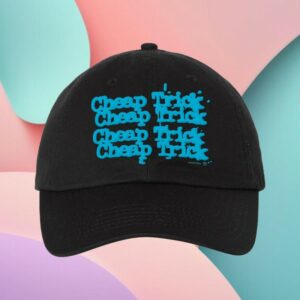 Cheap Trick Store Merch Blue 4 Line Logo Hat