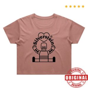 Silverstein Merch Store Robot Love Pink Crop T-Shirt