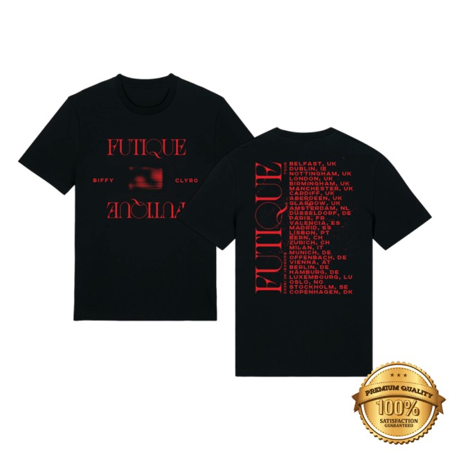 Biffy Clyro Store Merch Futique Repeat Uk Eu 2026 Tour T-Shirt Black Biffy Clyro Store Merch Futique Repeat Uk Eu 2026 Tour T-Shirt Black