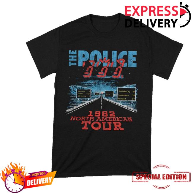 The Police Shop Merch Store The Police 1982 North American Tour T Shirt The Police Shop Merch Store The Police 1982 North American Tour T Shirt