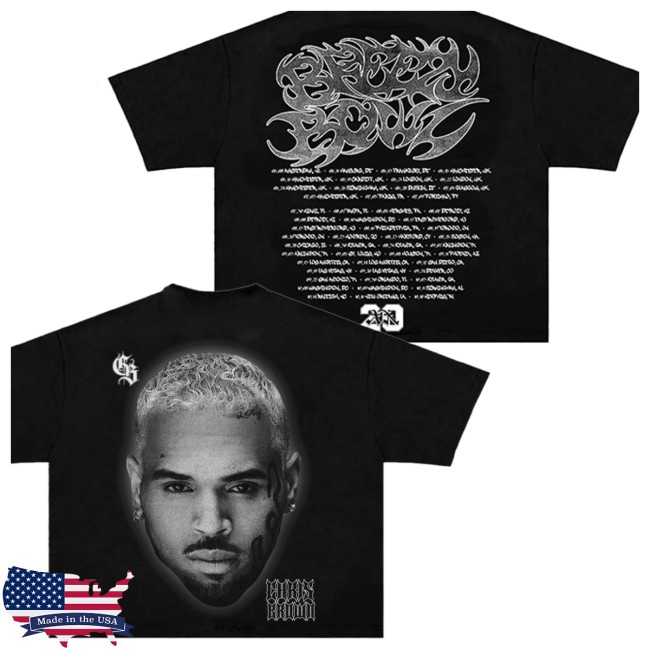Chris Brown Store Merch Chris Brown B&W Tee Chris Brown Store Merch Chris Brown B&W Tee