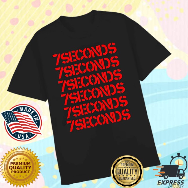 Nightshiftmerch 7 Seconds Stacked Logo T-Shirt Nightshiftmerch 7 Seconds Stacked Logo T-Shirt