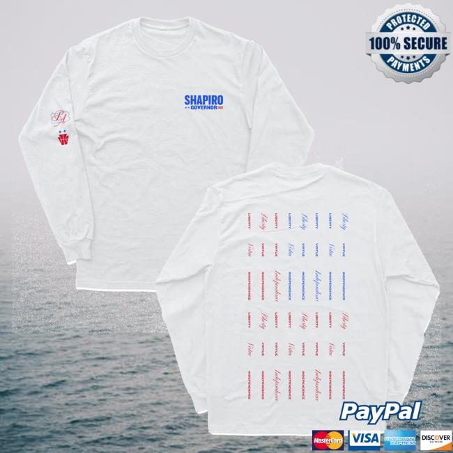 Josh Shapiro Merch Store Liberty Independence Virtue Long Sleeve Tee Josh Shapiro Merch Store Liberty Independence Virtue Long Sleeve Tee