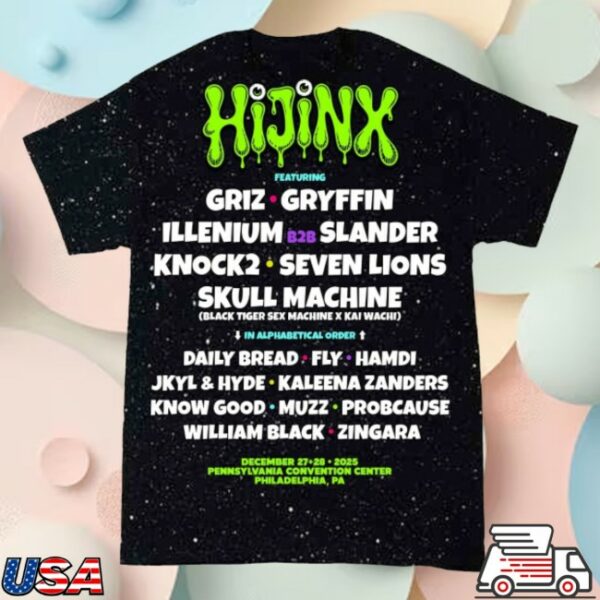 Window Hijinx Hijinx Fest Store Merch 2025 Starry Night Tee - Newest Fashion Trends