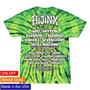 Hijinx Fest Store Merch 2025 Acid Wash Tee