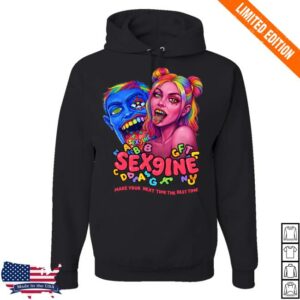 Tata Merch Store Shop Sex9ine Black Hoodie Love