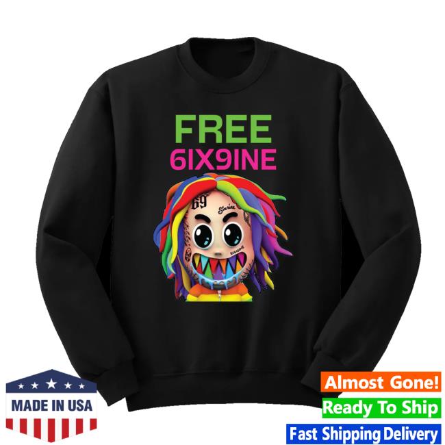 Tata Merch Store Shop Free 6Ix9ine Black Crewneck Tata Merch Store Shop Free 6Ix9ine Black Crewneck