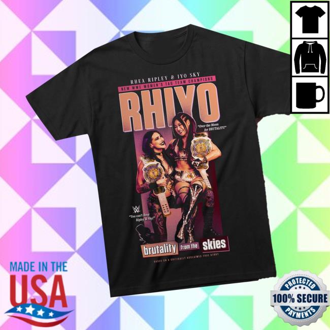 Wwe Shop Merch Store Rhea Ripley & Iyo Sky Rhiyo Tag Team Champions T-Shirt