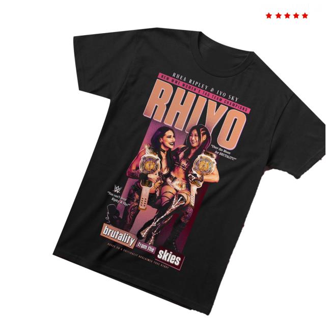 Wwe Shop Merch Store Rhea Ripley & Iyo Sky Rhiyo Tag Team Champions T-Shirt