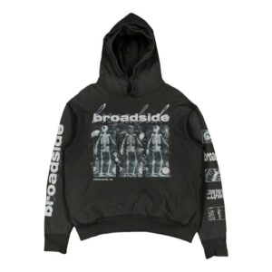 Thriller Records Merch Store Broadside Skeleton Hoodie Black
