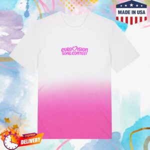Eurovision Merch Store Dip Dye T-Shirt White Pink
