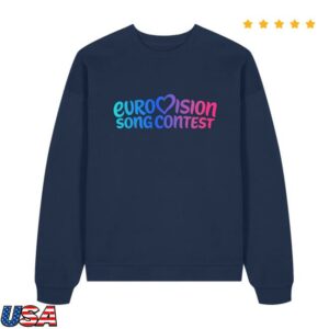 Eurovision Merch Store Gradient Logo Sweatshirt Navy