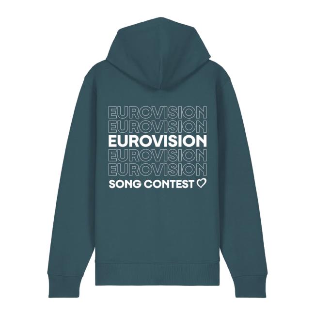 Eurovision Merch Store Repeat Logo Zip Thru Hoodie Green Eurovision Merch Store Repeat Logo Zip Thru Hoodie Green