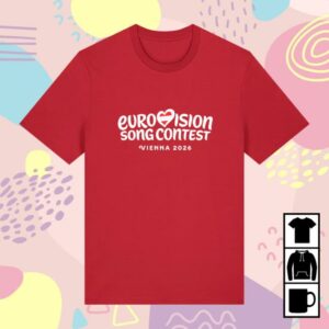 Eurovision Merch Store Vienna Logo T-Shirt Red