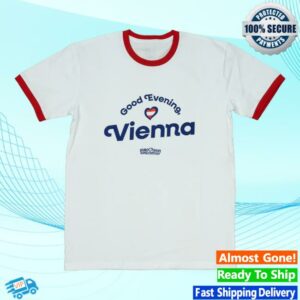 Eurovision Merch Store Vienna Ringer T-Shirt White
