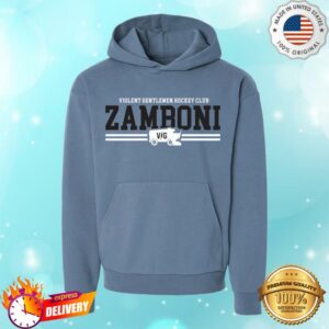 Violent Gentlemen Merch Store Two Line Pass Relaxed Pullover Hood Storm Blue