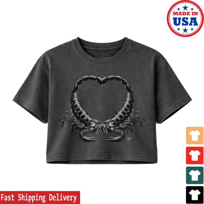 Chomp Brand Merch Store Scorpion Heart Crop Chomp Brand Merch Store Scorpion Heart Crop