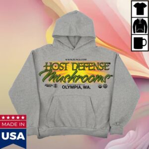Online Ceramics Merch Store Host Defense Heather Grey Hoodie