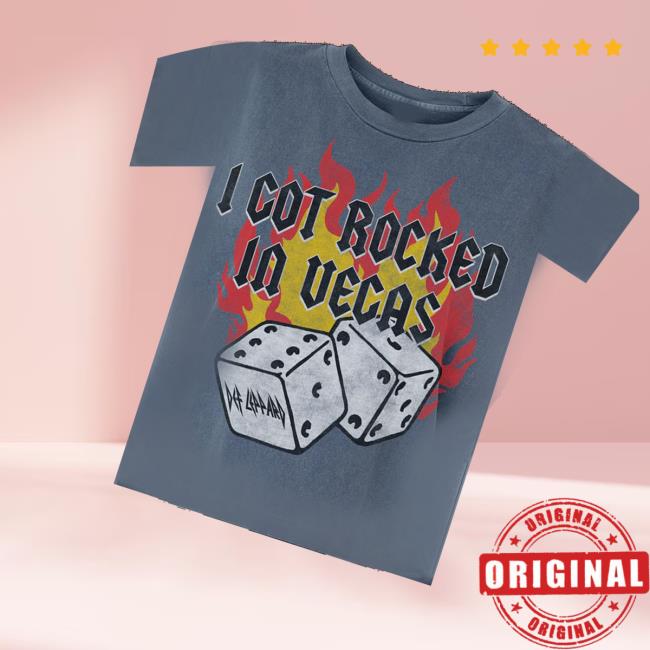 Def Leppard Store Merch Shop I Got Rocked In Vegas T-Shirt Def Leppard Store Merch Shop I Got Rocked In Vegas T-Shirt