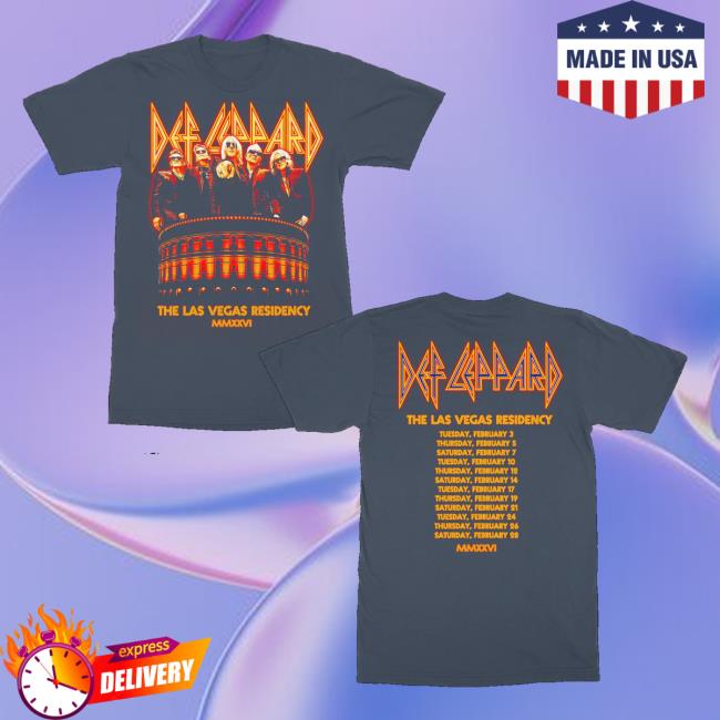 Def Leppard Store Merch Shop Photo Residency 2026 T-Shirt Def Leppard Store Merch Shop Photo Residency 2026 T-Shirt