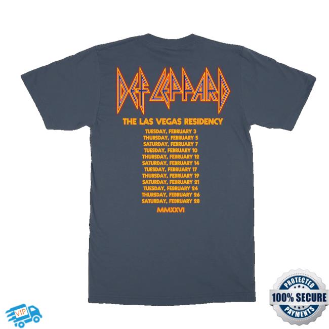 Def Leppard Store Merch Shop Photo Residency 2026 T-Shirt Def Leppard Store Merch Shop Photo Residency 2026 T-Shirt
