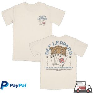 Def Leppard Store Merch Shop The Las Vegas Residency Card T-Shirt
