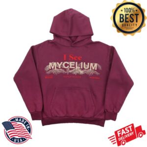 Online Ceramics Merch Store Shop I See Mycelium Mulberry Hoodie