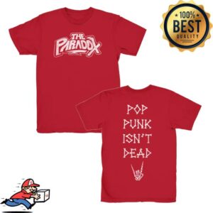 The Paradox Merch Store Merch Red Pop Punk Isn’t Dead Tee