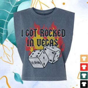 Def Leppard Merch Store I Got Rocked In Vegas Women’s Crop T-Shirt
