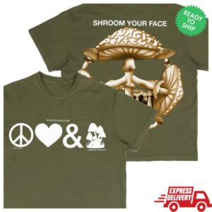 Online Ceramics Store Merch Shroom Your Face Dark Olive Tee