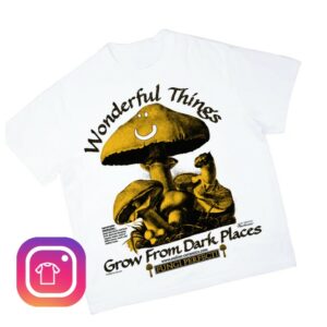 Online Ceramics Store Merch Saprotrophic Mushrooms White Tee