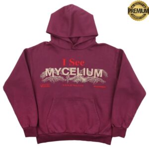 Online Ceramics Store Merch I See Mycelium Mulberry Hoodie