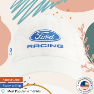 Ford Racing Merch Store Ford Racing Logo White Slide Back Hat