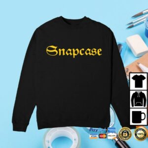 Merchnow Store Merch Snapcase Classic Gold Logo Black Crewneck