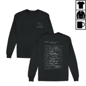 Mitski Store Merch Shop Library Stamp Long Sleeve Tee Black