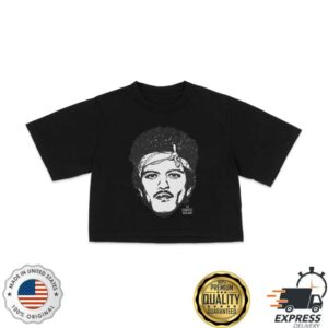 Bruno Mars Merch Store The Romantic Art Cropped Tee Black
