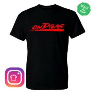 Ondgas Merch Store Shop Black Shirt With Red Reflective Ondgas Logo