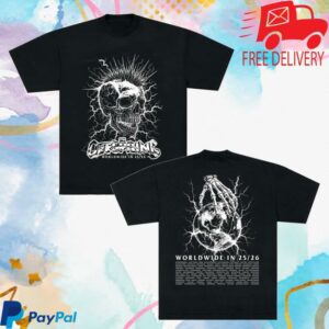 Offspring Store Merch Shop Mohawk Skull 2026 Tour Tee