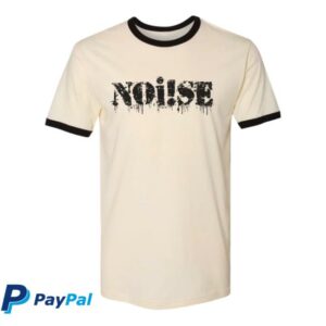 Pirates Press Records Merch Store Noise Logo Natural W Black Ringer T-Shirt