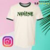 Pirates Press Records Merch Store Noise Logo Natural W Maroon Ringer T-Shirt