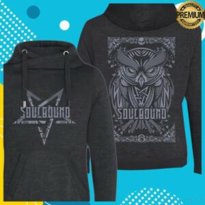 Soulbound Store Merch Kuschel Hoodie Owl Black Smoke Shirt