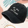 kenny Bad Days Are Temporary Merch Store Shop Bad Days Are Temporary Cap In Washed Blacke
