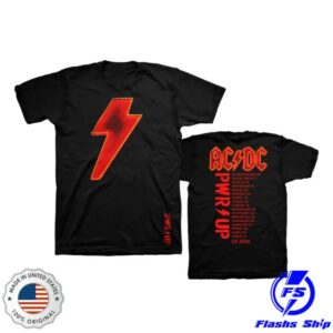 Acdc Store Merch Ac/Dc Pwr Up Tour Eu 2024 Black T-Shirt