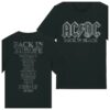 Acdc Store Merch Ac/Dc Pwr Up Tour Eu 2024 Black T-Shirt