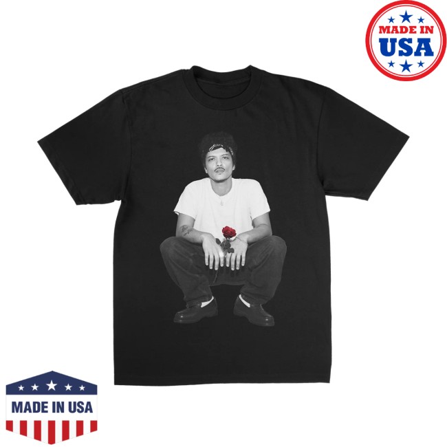 Bruno Mars Store Merch The Romantic Rose Tee Black - Newest Fashion Trends
