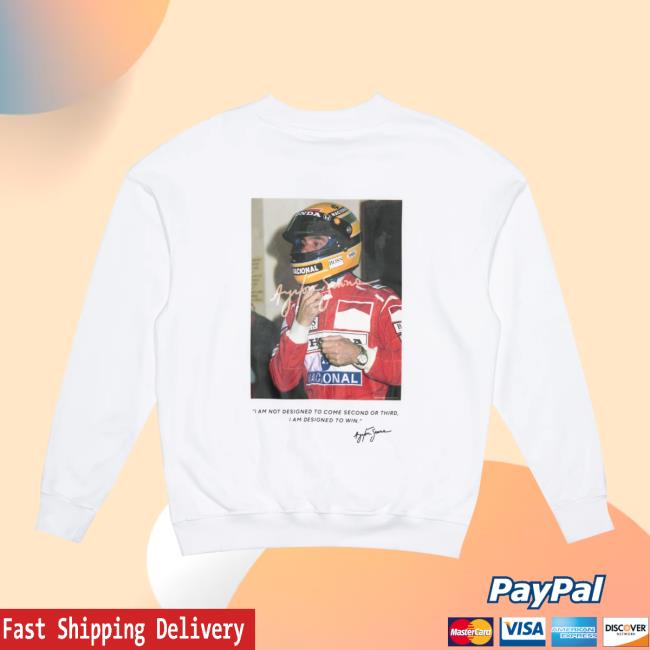 Senna Merch Store Tag Heuer X Senna Oversized Badge Crewneck Sweatshirt White