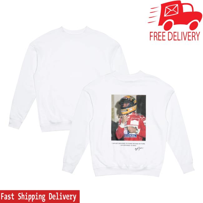 Senna Merch Store Tag Heuer X Senna Oversized Badge Crewneck Sweatshirt White