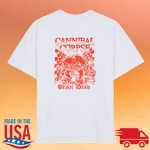 Wearebraindead Merch Store Shop Brain Dead X Cannibal Corpse Splatter Brain T-Shirt
