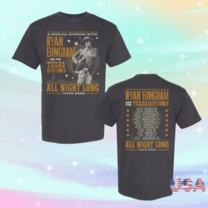 Ryan Bingham Store Merch Shop 2025 All Night Long Fall Tour Tee